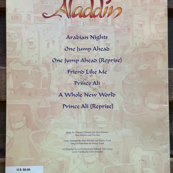 Aladdin Flute Music Book Disney - Picture 3 of 3